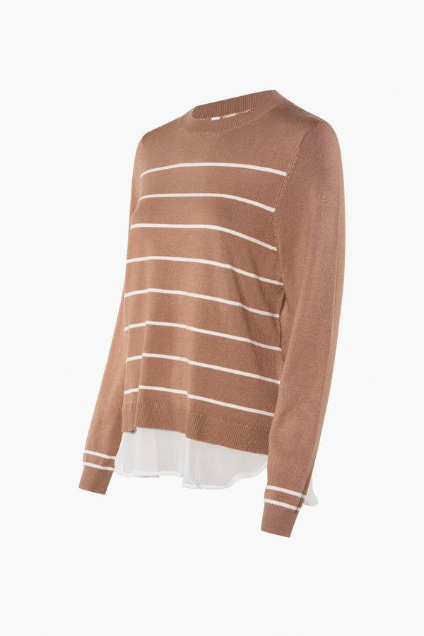 Trui met ronde hals Beige - ZABAIONE