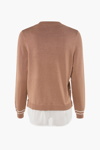 Trui met ronde hals Beige - ZABAIONE