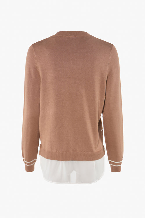 Trui met ronde hals Beige - ZABAIONE
