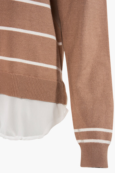 Trui met ronde hals Beige - ZABAIONE