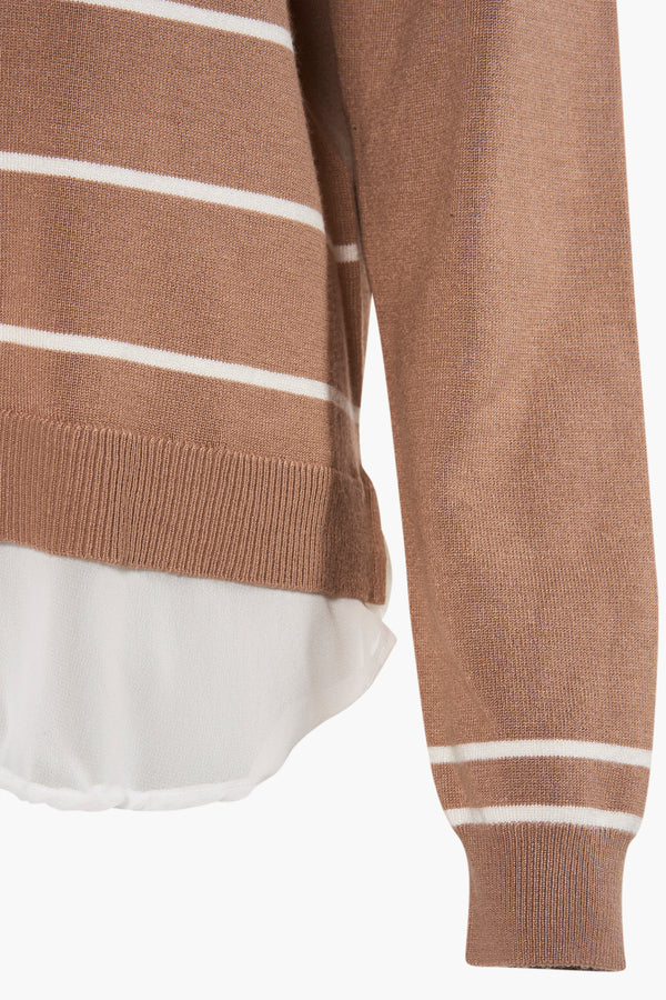 Trui met ronde hals Beige - ZABAIONE