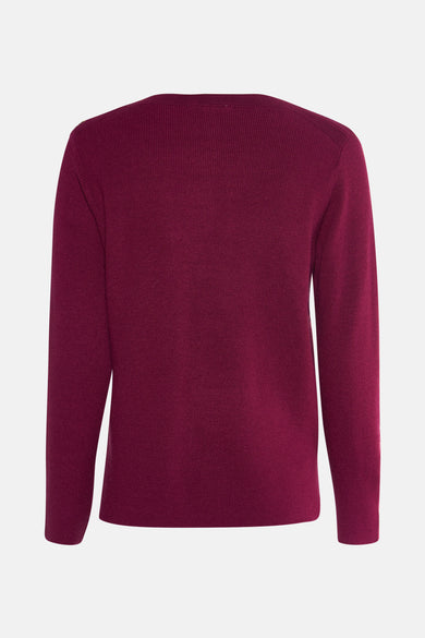 Pull met ronde hals - Bordeaux
