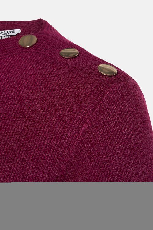 Pull met ronde hals - Bordeaux