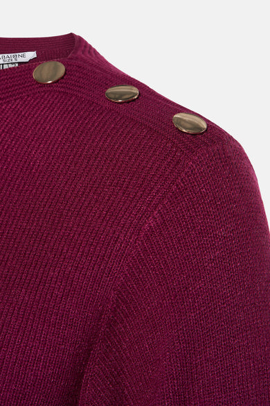 Pull met ronde hals - Bordeaux