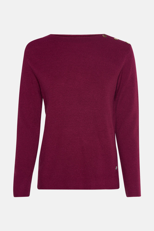 Pull met ronde hals - Bordeaux