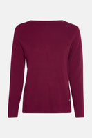 Pull met ronde hals - Bordeaux