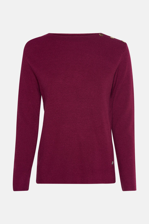 Pull met ronde hals - Bordeaux