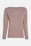 Pull met ronde hals - beige