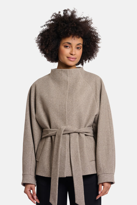 Dames tops jas casual taupe - RINO PELLE