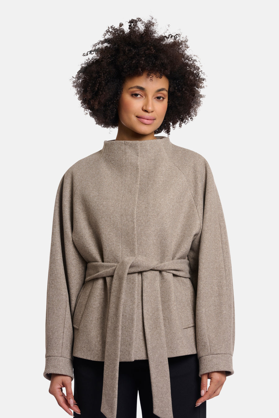 Dames tops jas casual taupe - RINO PELLE