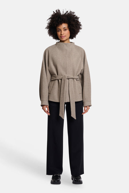 Dames tops jas casual taupe - RINO PELLE