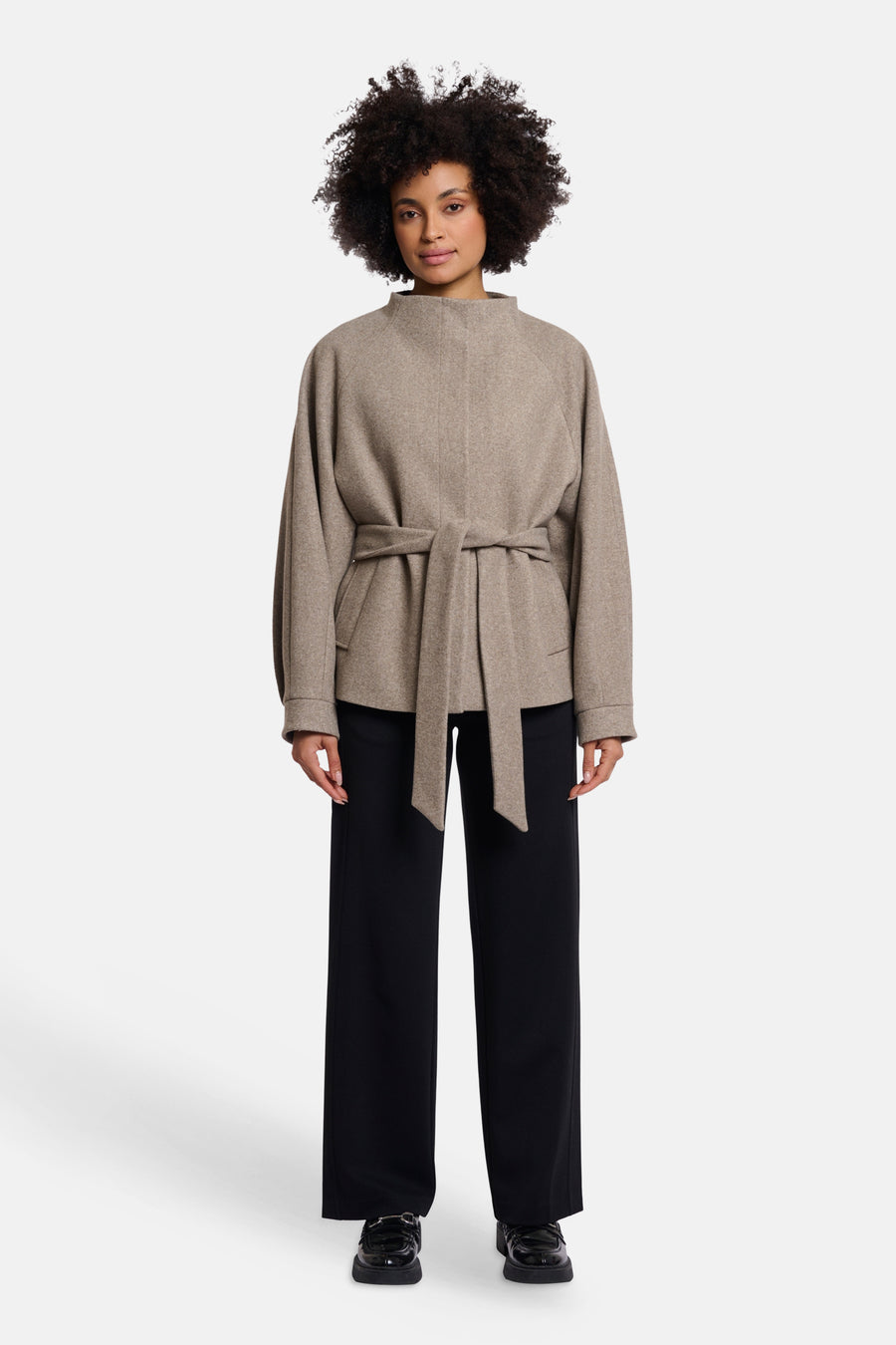 Dames tops jas casual taupe - RINO PELLE