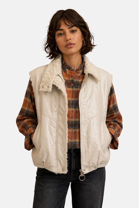 Veste sans manches - écru