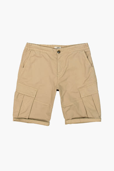 Beige Garcia bermuda met cargozakken en omgeslagen zomen.