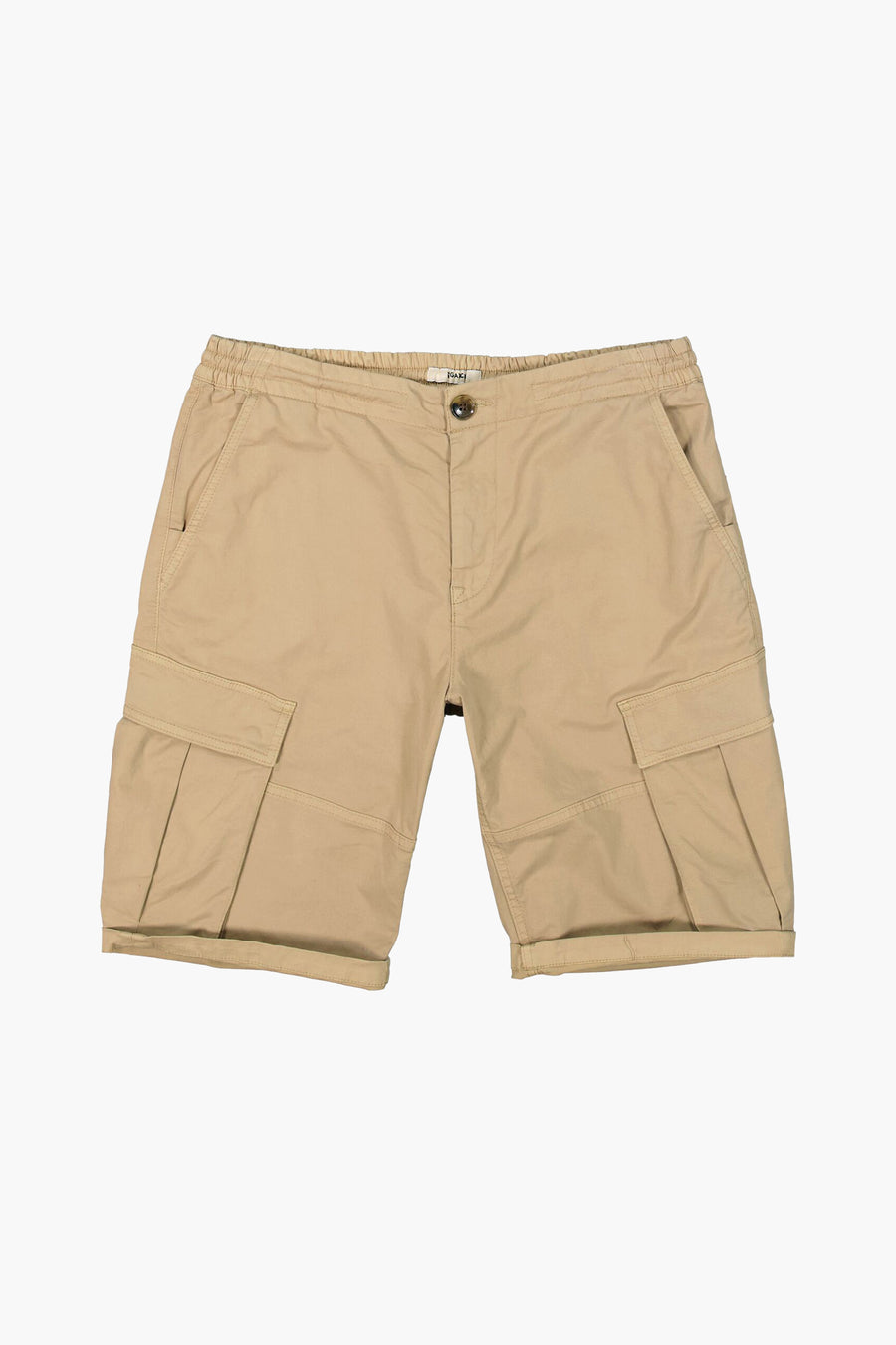 Beige Garcia bermuda met cargozakken en omgeslagen zomen.