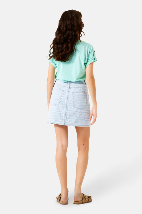 Top uni manches courtes Turquoise - GARCIA