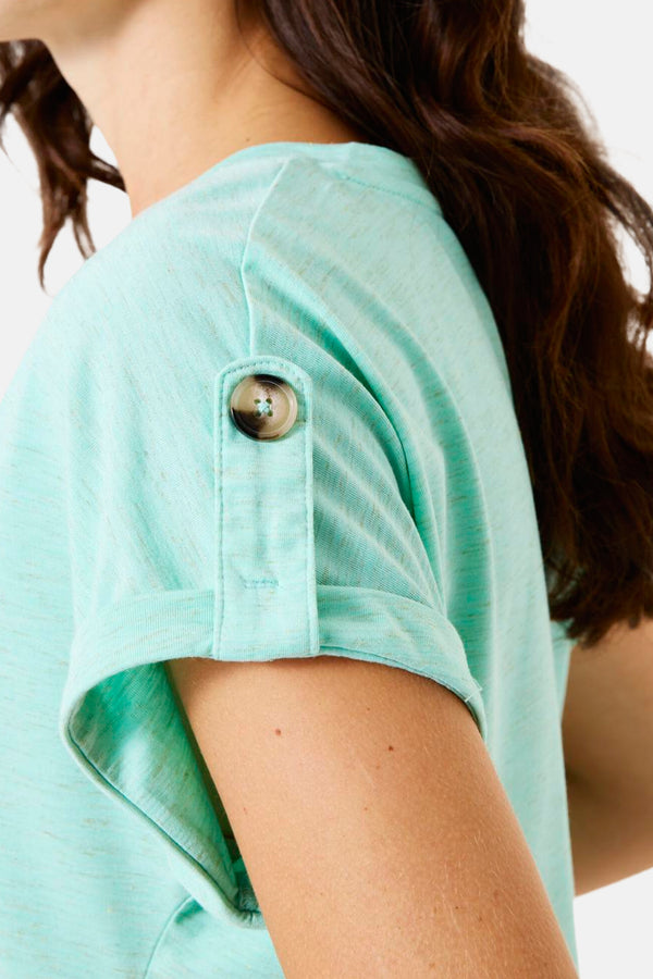 Top uni manches courtes Turquoise - GARCIA