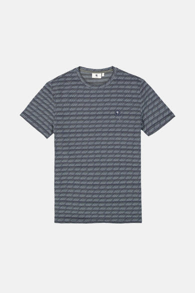 T-shirt à manches courtes kaki de GARCIA, avec un motif rayé texturé.