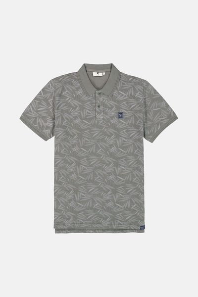 Korte mouwen poloshirt van GARCIA, met bladmotief en logo op de borst.