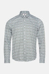 Gekleurd overhemd met lange mouwen van GARCIA, met decoratief bladmotief en knopen.