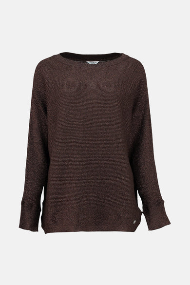 Trui met ronde hals bruin - ZABAIONE