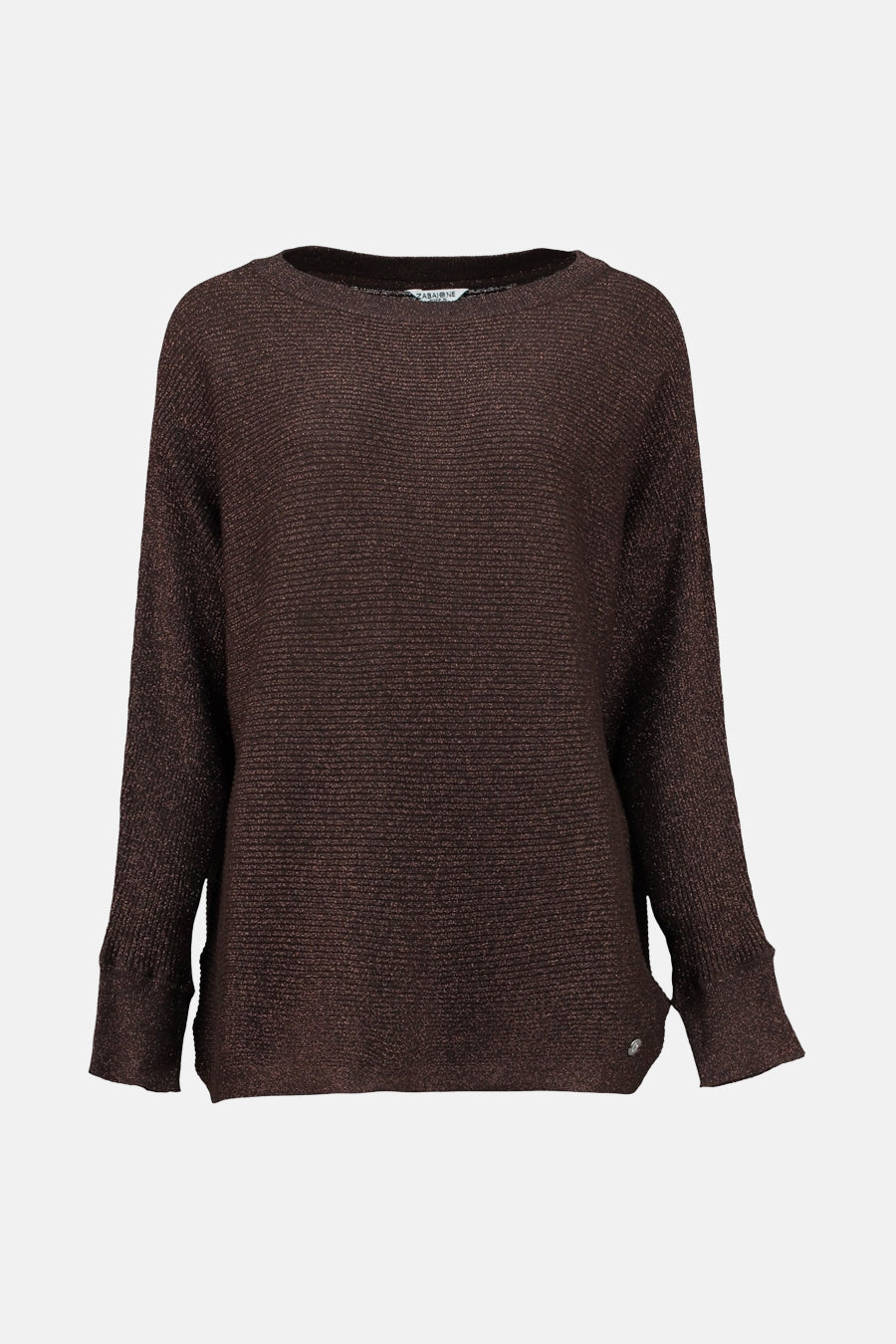 Trui met ronde hals bruin - ZABAIONE