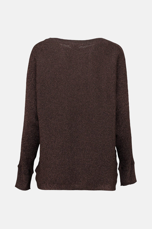 Trui met ronde hals bruin - ZABAIONE