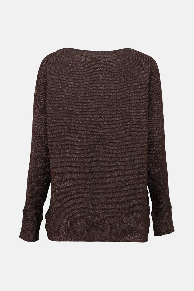 Trui met ronde hals bruin - ZABAIONE