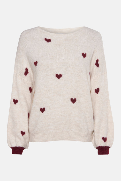 Pull met ronde hals - Ecru