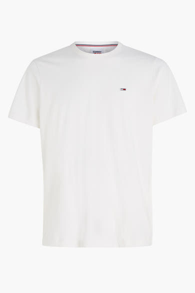T-shirt blanc de TOMMY JEANS, avec un petit logo drapeau sur la poitrine