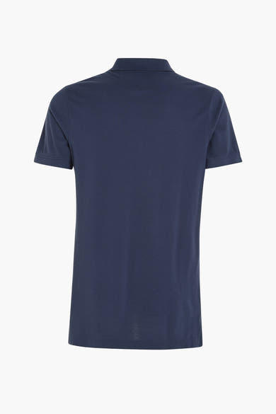 Polo bleu marine de Tommy Jeans, vue arrière, en maille piquée.