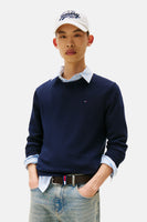 Pull col rond Bleu - TOMMY JEANS