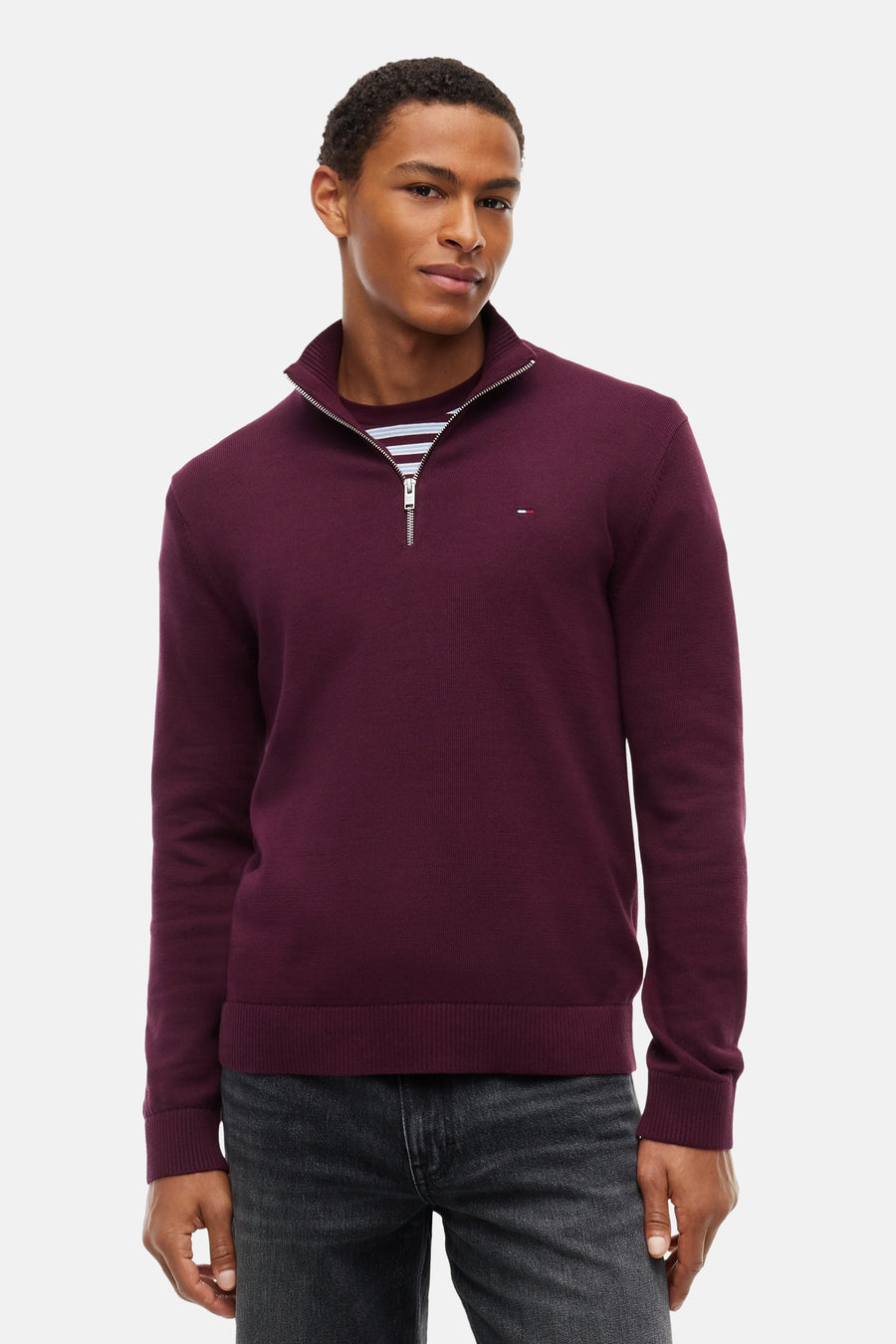 Pull col roulé rouge - TOMMY JEANS