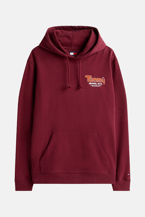 Sweat à capuche rouge - TOMMY JEANS