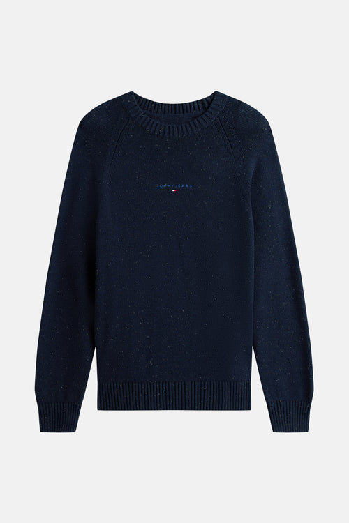 Pull met ronde hals - blauw