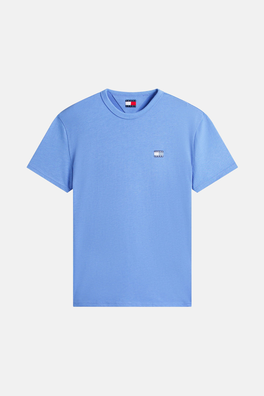 T-shirt bleu à manches courtes de TOMMY JEANS, avec logo discret sur la poitrine.