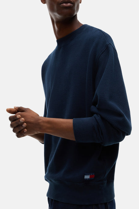 Sweat col rond bleu - TOMMY JEANS