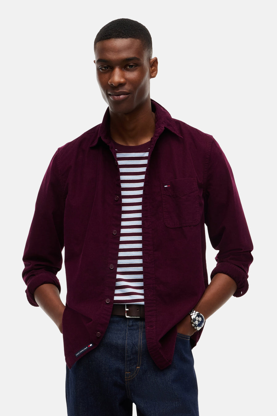 Hemd (lange mouwen) rood - TOMMY JEANS