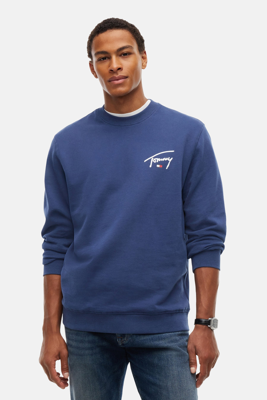 Sweat col rond bleu - TOMMY JEANS