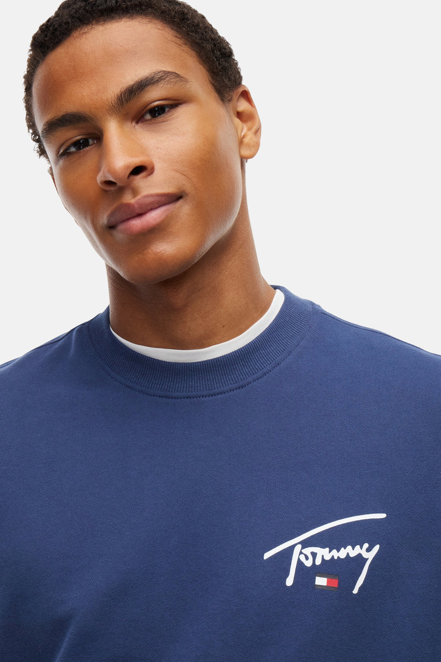 Sweat col rond bleu - TOMMY JEANS