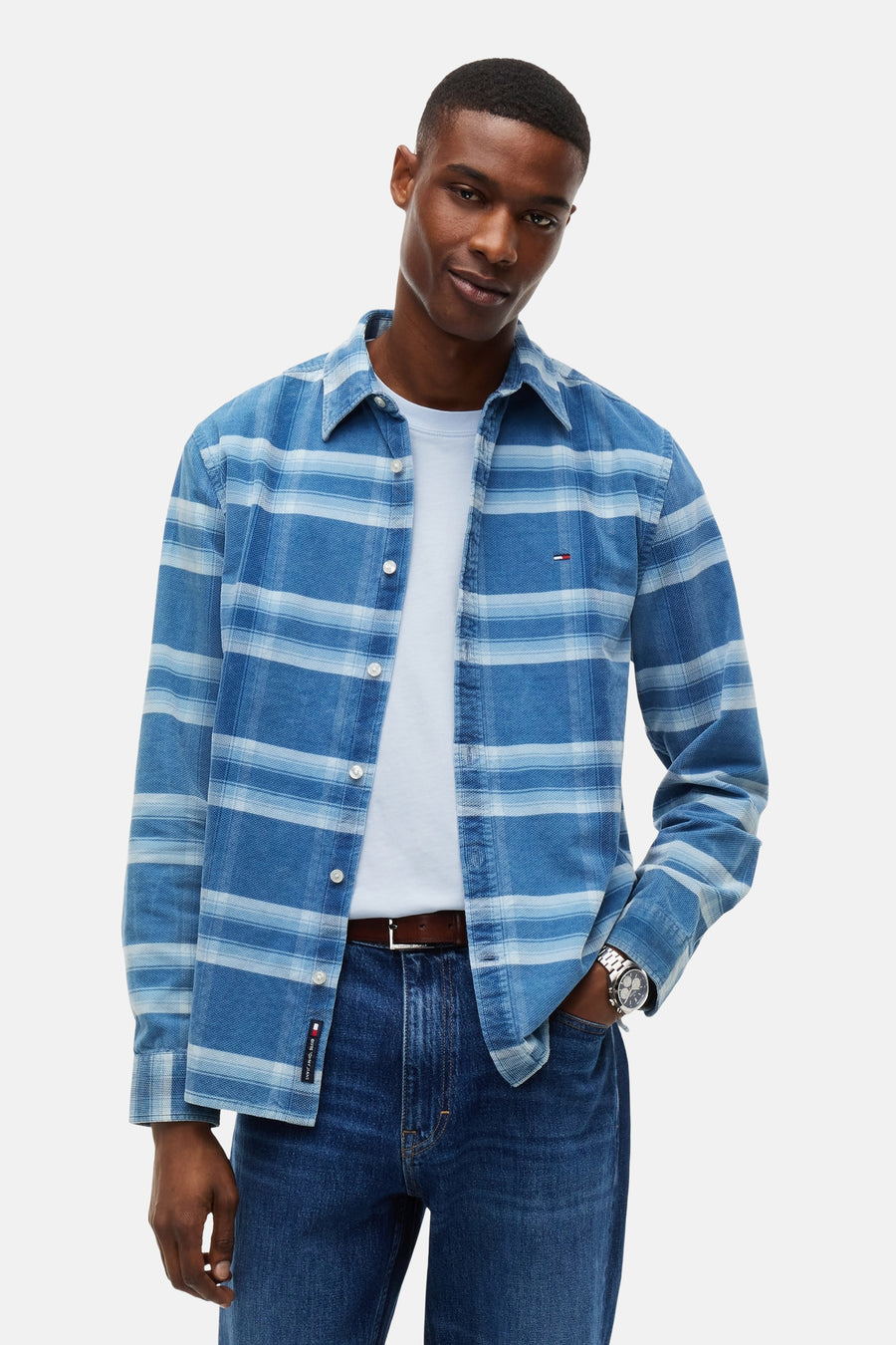 Chemise (manches courtes) bleu - TOMMY JEANS