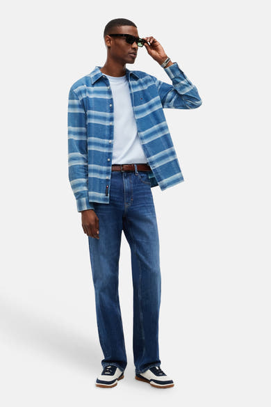 Chemise (manches courtes) bleu - TOMMY JEANS