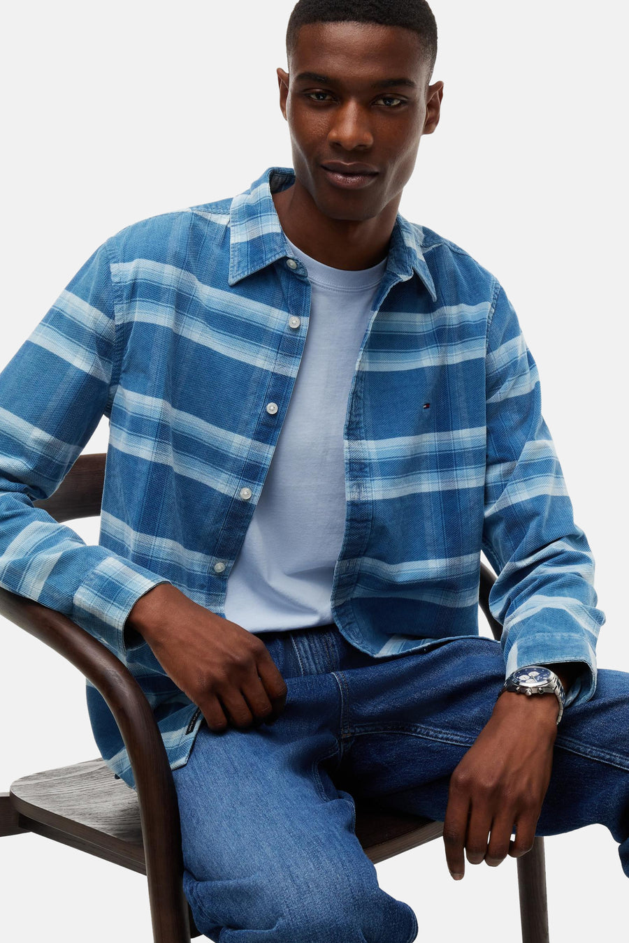 Chemise (manches courtes) bleu - TOMMY JEANS