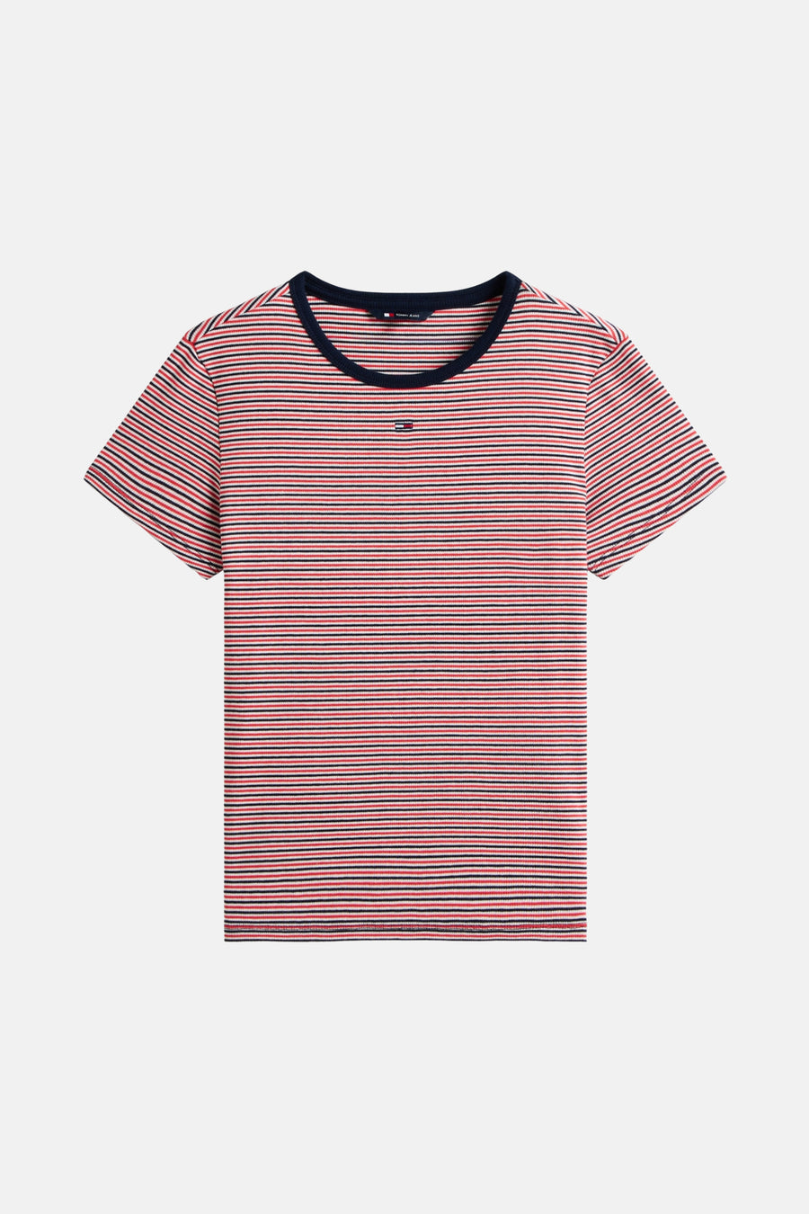 T-shirt multicolore à rayures by TOMMY JEANS avec encolure arrondie contrastée.