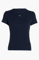 Top uni manches courtes Bleu - TOMMY JEANS