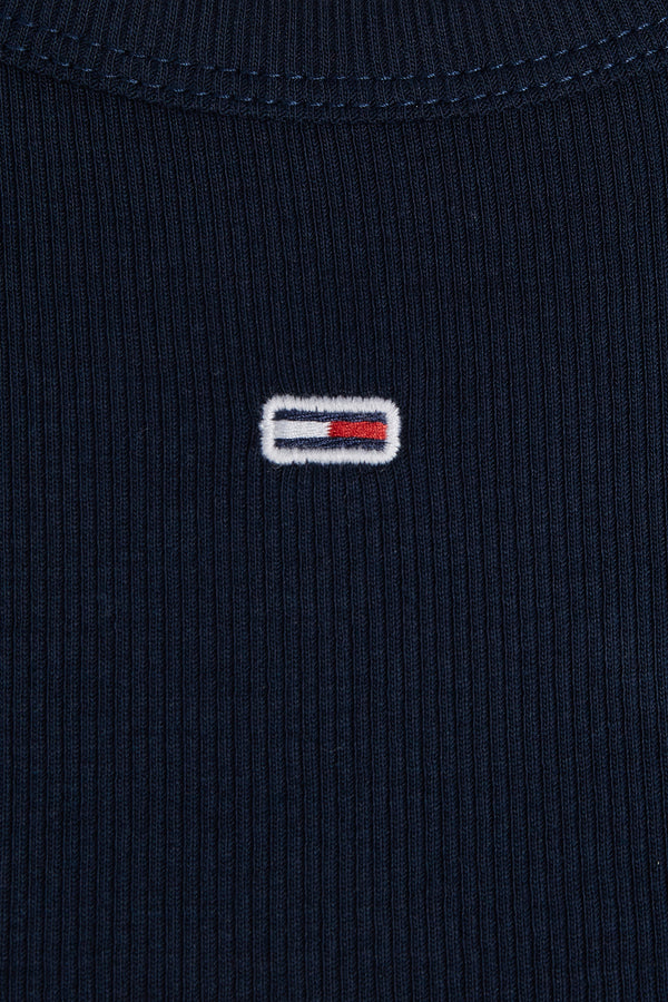 Top uni manches courtes Bleu - TOMMY JEANS
