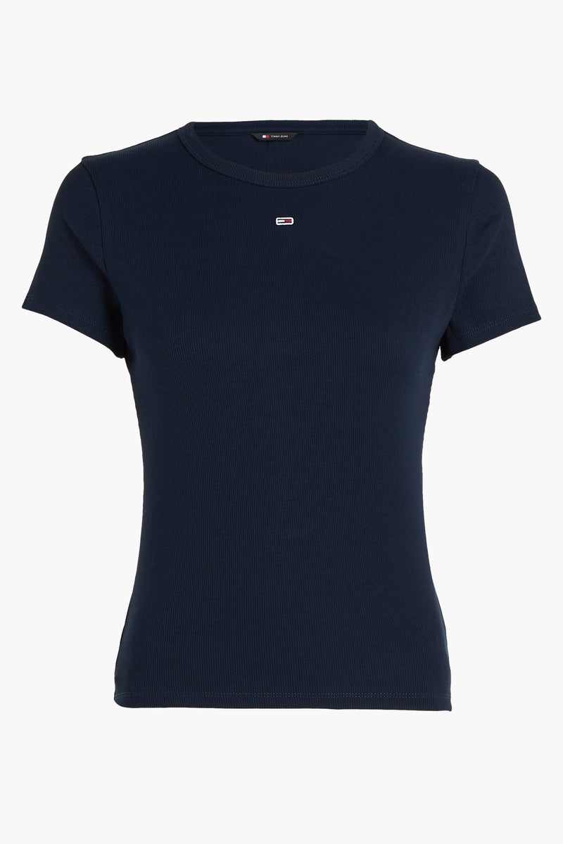 Top uni manches courtes Bleu - TOMMY JEANS