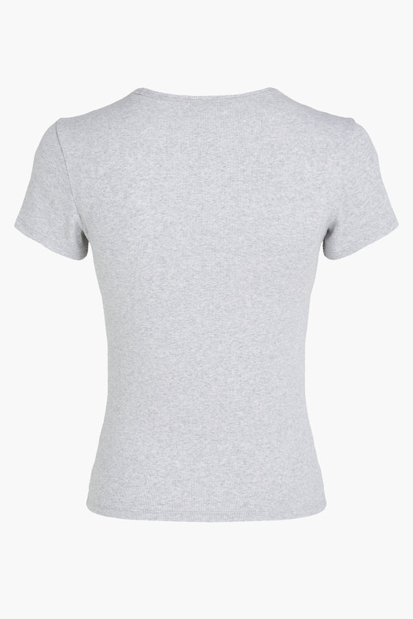 Top uni manches courtes Gris - Tommy Jeans