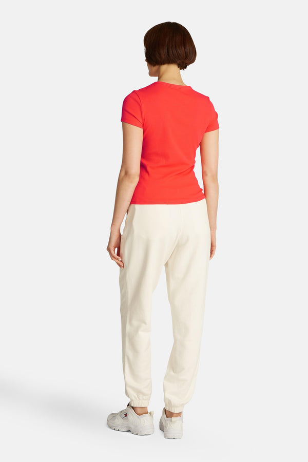 Top uni manches courtes Rouge - Tommy Jeans
