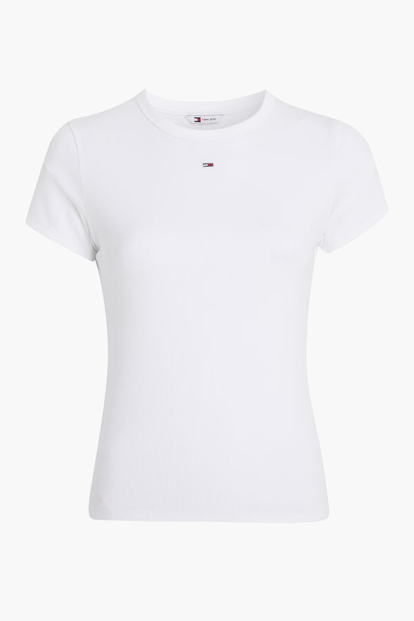 Top uni manches courtes Blanc - TOMMY JEANS